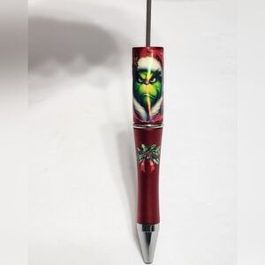 Christmas Grin Green Monster Xmas Beadable Pen Craft‎ Beads Red